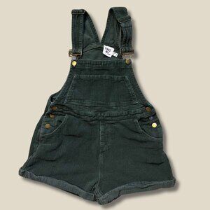 Princess Polly Green Corduroy Short Overalls – Size 4